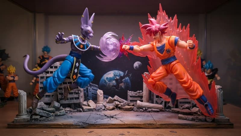 ビルスや悟空のフィギュアで、好きな場面を手元に